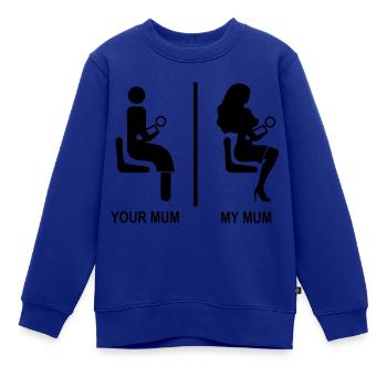 your mum, my mum - Kinder Premium Organic Sweatshirt - Royalblau - Vorne - AI Model Kid Female (0cm)