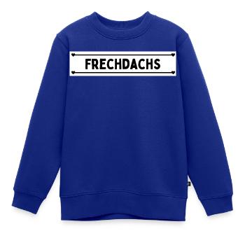 Frechdachs - Kinder Premium Organic Sweatshirt - Royalblau - Vorne - AI Model Kid Female (0cm)