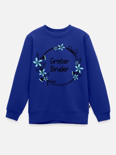 Großer Bruder - Kinder Premium Organic Sweatshirt - Royalblau