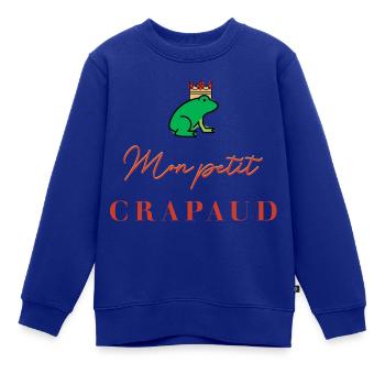 MEINE KLEINE KRÖTE - Kinder Premium Organic Sweatshirt - Royalblau - Vorne - AI Model Kid Female (0cm)