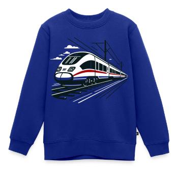 Hochgeschwindigkeitszug - Kinder Premium Organic Sweatshirt - Royalblau - Vorne - AI Model Kid Female (0cm)