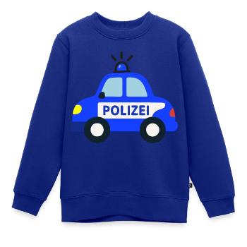 Polizeiauto Tatütata - Kinder Premium Organic Sweatshirt - Royalblau - Vorne - AI Model Kid Female (0cm)