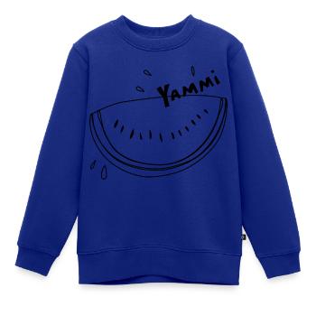 Melone - Kinder Premium Organic Sweatshirt - Royalblau - Vorne - AI Model Kid Female (0cm)