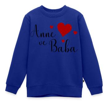Anne ve Baba - Kinder Premium Organic Sweatshirt - Royalblau - Vorne - AI Model Kid Female (0cm)
