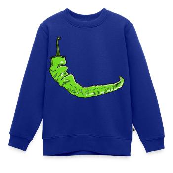 Chili Pepperoni scharf Tabasco - Kinder Premium Organic Sweatshirt - Royalblau - Vorne - AI Model Kid Female (0cm)