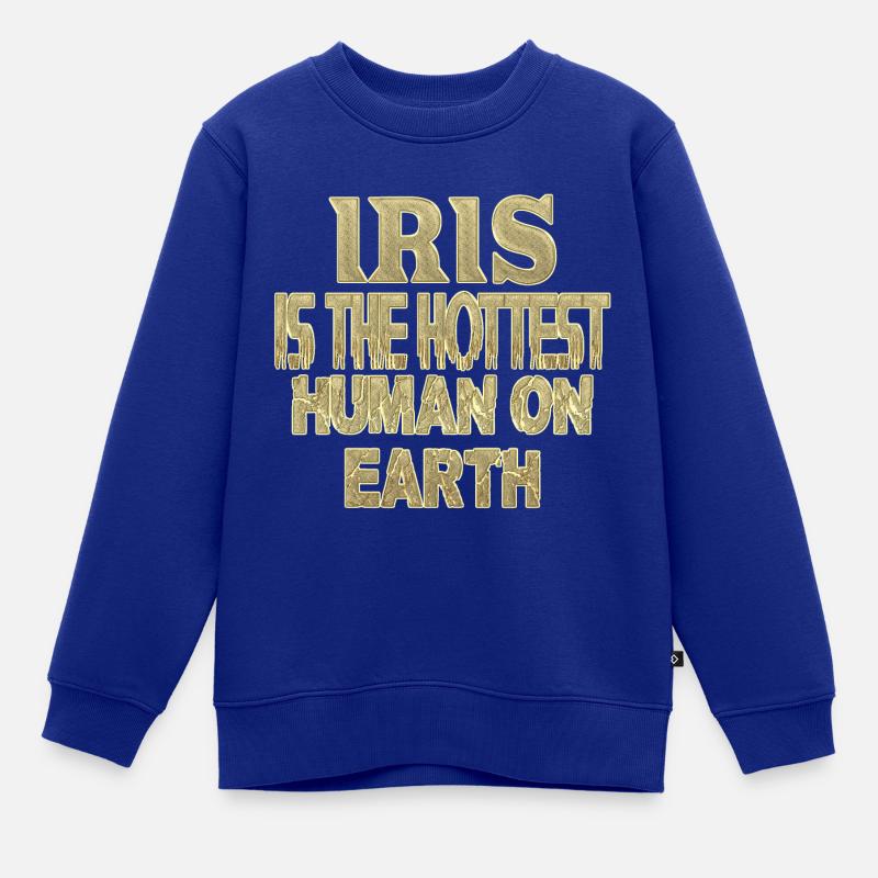 iris - Sweat Premium enfant bio - bleu roi
