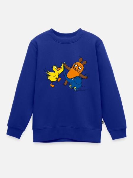 Maus, Elefant und Ente High-Five - Kinder Premium Organic Sweatshirt - Royalblau