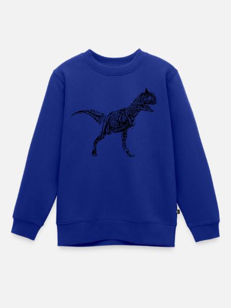 Dino - Kinder Premium Organic Sweatshirt - Royalblau
