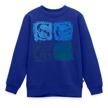 Squares (SEA) - Kinder Premium Organic Sweatshirt - Royalblau - Vorne - AI Model Kid Female (0cm)