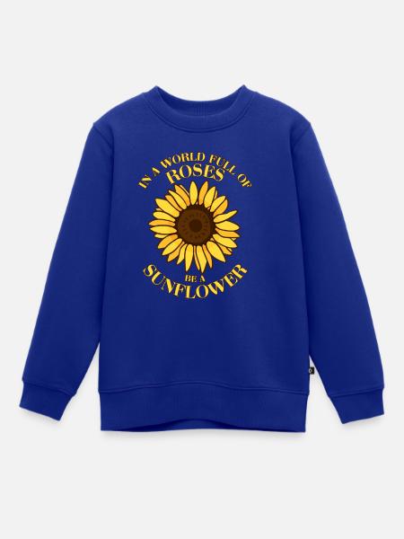 Sunflower - Kinder Premium Organic Sweatshirt - Royalblau