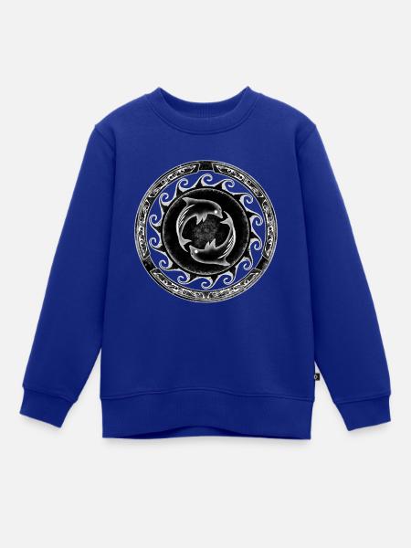 Delfine Zwillinge - Kinder Premium Organic Sweatshirt - Royalblau