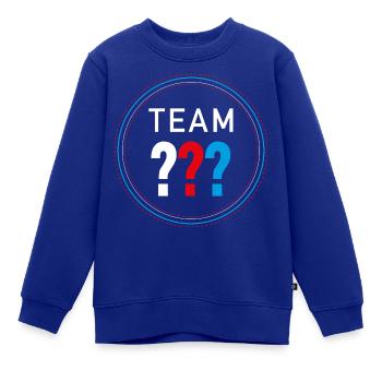 Die Drei ??? Team Drei Fragezeichen - Kinder Premium Organic Sweatshirt - Royalblau - Vorne - AI Model Kid Female (0cm)