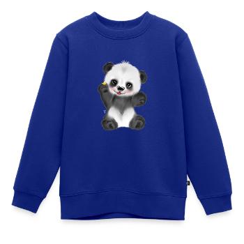 Baby Panda - Kinder Premium Organic Sweatshirt - Royalblau - Vorne - AI Model Kid Female (0cm)