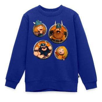 Wickie Und Die Starken Männer Charaktere - Kinder Premium Organic Sweatshirt - Royalblau - Vorne - AI Model Kid Female (0cm)
