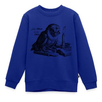 Book Owl - Kinder Premium Organic Sweatshirt - Royalblau - Vorne - AI Model Kid Female (0cm)