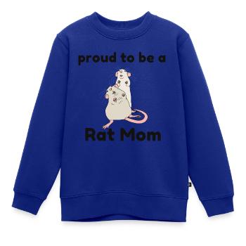 Rattenmutter - Kinder Premium Organic Sweatshirt - Royalblau - Vorne - AI Model Kid Female (0cm)