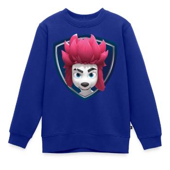 100% Wolf Freddy Portrait - Kinder Premium Organic Sweatshirt - Royalblau - Vorne - AI Model Kid Female (0cm)