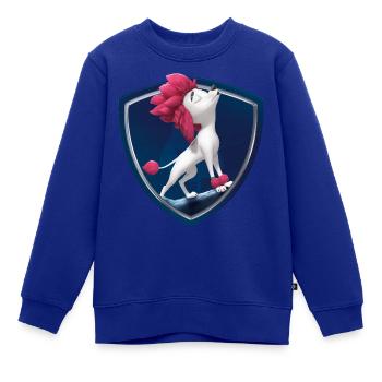 100% Wolf Freddy heult Wappen - Kinder Premium Organic Sweatshirt - Royalblau - Vorne - AI Model Kid Female (0cm)