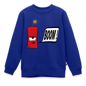Böller - Kinder Premium Organic Sweatshirt - Royalblau - Vorne - AI Model Kid Female (0cm)