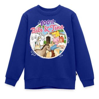 Bibi und Tina 100. Folge - Kinder Premium Organic Sweatshirt - Royalblau - Vorne - AI Model Kid Female (0cm)