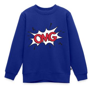 Oh, mein Gott. - Kinder Premium Organic Sweatshirt - Royalblau - Vorne - AI Model Kid Female (0cm)