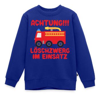 Feuerwehr Feuerwehrauto Löschzwerg für Kinder Baby - Kinder Premium Organic Sweatshirt - Royalblau - Vorne - AI Model Kid Female (0cm)