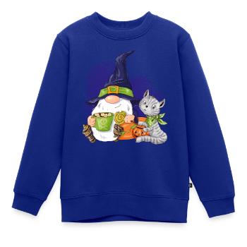 Halloween-Wichtel - Kinder Premium Organic Sweatshirt - Royalblau - Vorne - AI Model Kid Female (0cm)