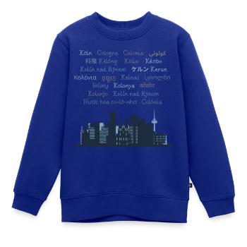 Köln international - Kinder Premium Organic Sweatshirt - Royalblau - Vorne - AI Model Kid Female (0cm)