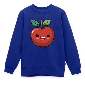 Kawaii Apfel-Design, Für süße Früchtchen - Kinder Premium Organic Sweatshirt - Royalblau - Vorne - AI Model Kid Female (0cm)