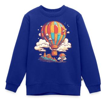 Ballonfahrer - Kinder Premium Organic Sweatshirt - Royalblau - Vorne - AI Model Kid Female (0cm)