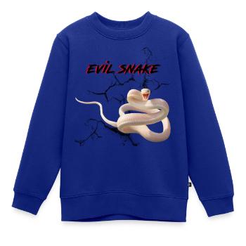 böse schlange - Kinder Premium Organic Sweatshirt - Royalblau - Vorne - AI Model Kid Female (0cm)