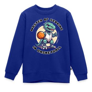 Dinosaurier-Meister im Scoring im Basketball - Kinder Premium Organic Sweatshirt - Royalblau - Vorne - AI Model Kid Female (0cm)