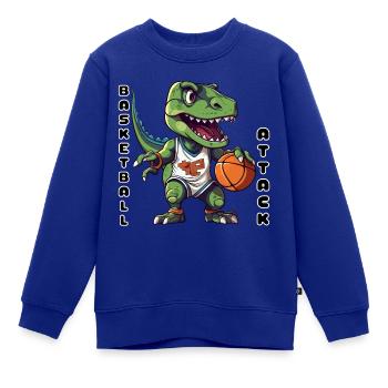 Basketball-Angriffe - Kinder Premium Organic Sweatshirt - Royalblau - Vorne - AI Model Kid Female (0cm)
