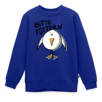 Möwe Füttern - Kinder Premium Organic Sweatshirt - Royalblau - Vorne - AI Model Kid Female (0cm)