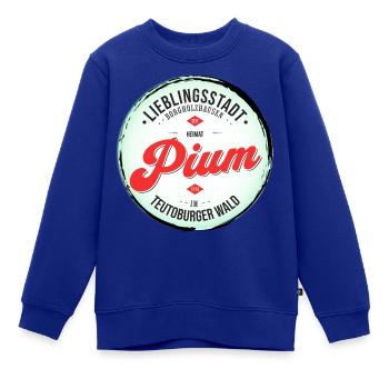 Lieblingsstadt Borgholzhausen: Pium Souvenir - Kinder Premium Organic Sweatshirt - Royalblau - Vorne - AI Model Kid Female (0cm)