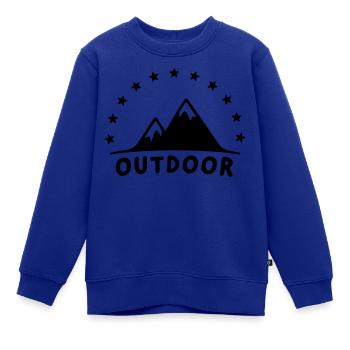 Outdoor - Kinder Premium Organic Sweatshirt - Royalblau - Vorne - AI Model Kid Female (0cm)