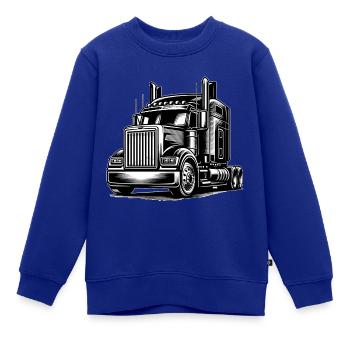 Truck, American Truck - Kinder Premium Organic Sweatshirt - Royalblau - Vorne - AI Model Kid Female (0cm)