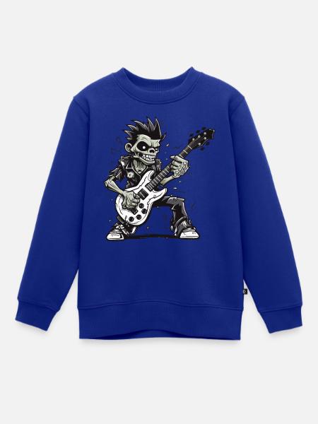 Horror Punk Zombie Gitarrist - Kinder Premium Organic Sweatshirt - Royalblau