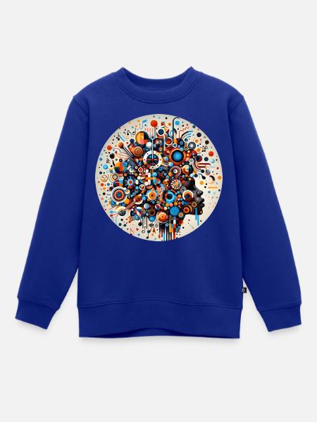 Chromatischer Afro-Fusion-Stil - Kinder Premium Organic Sweatshirt - Royalblau