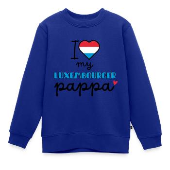 Ich liebe meinen Luxembourger Pappa - Kinder Premium Organic Sweatshirt - Royalblau - Vorne - AI Model Kid Female (0cm)