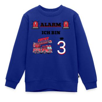 ALARM Ich bin jetzt 3 - Kinder Premium Organic Sweatshirt - Royalblau - Vorne - AI Model Kid Female (0cm)