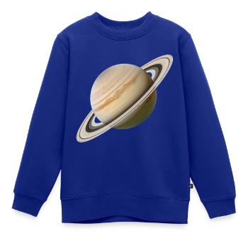 Saturn - Kinder Premium Organic Sweatshirt - Royalblau - Vorne - AI Model Kid Female (0cm)