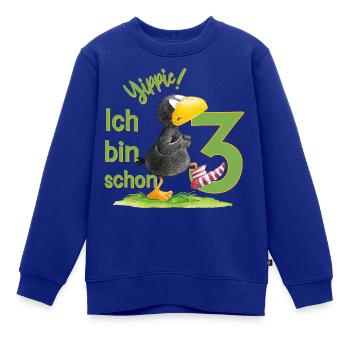 Der Kleine Rabe Socke Yippie Ich Bin Schon Drei - Kinder Premium Organic Sweatshirt - Royalblau - Vorne - AI Model Kid Female (0cm)