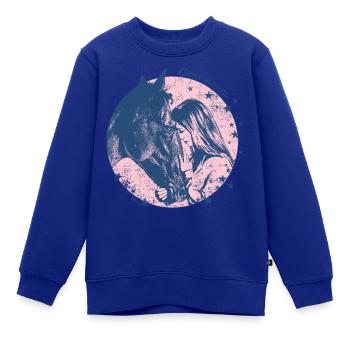 Ostwind Aris Ankunft Mika und Ostwind Mond - Kinder Premium Organic Sweatshirt - Royalblau - Vorne - AI Model Kid Female (0cm)