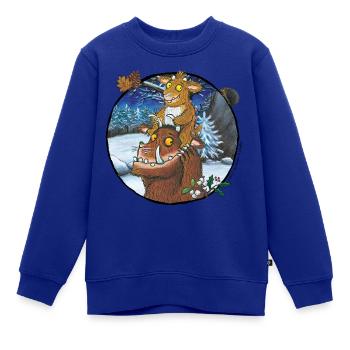 Der Grüffelo mit Kind Winter - Kinder Premium Organic Sweatshirt - Royalblau - Vorne - AI Model Kid Female (0cm)