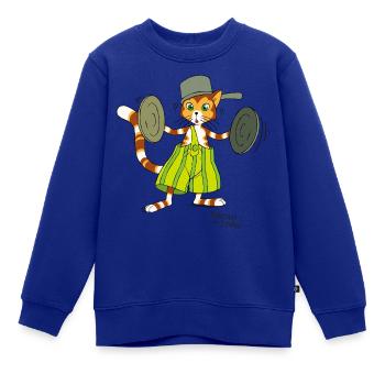 Pettersson Und Findus Topfdeckel Schlagzeug - Kinder Premium Organic Sweatshirt - Royalblau - Vorne - AI Model Kid Female (0cm)