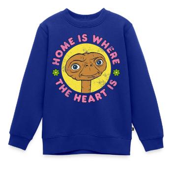 E.T. Der Außerirdische Home Is Where The Heart Is - Kinder Premium Organic Sweatshirt - Royalblau - Vorne - AI Model Kid Female (0cm)