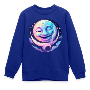 Mystic Moon - Kinder Premium Organic Sweatshirt - Royalblau - Vorne - AI Model Kid Female (0cm)