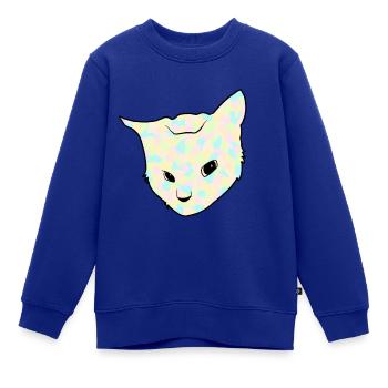 Neugierige Opalkatze - Kinder Premium Organic Sweatshirt - Royalblau - Vorne - AI Model Kid Female (0cm)