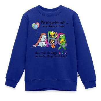 Das ABC - Kinder Premium Organic Sweatshirt - Royalblau - Vorne - AI Model Kid Female (0cm)